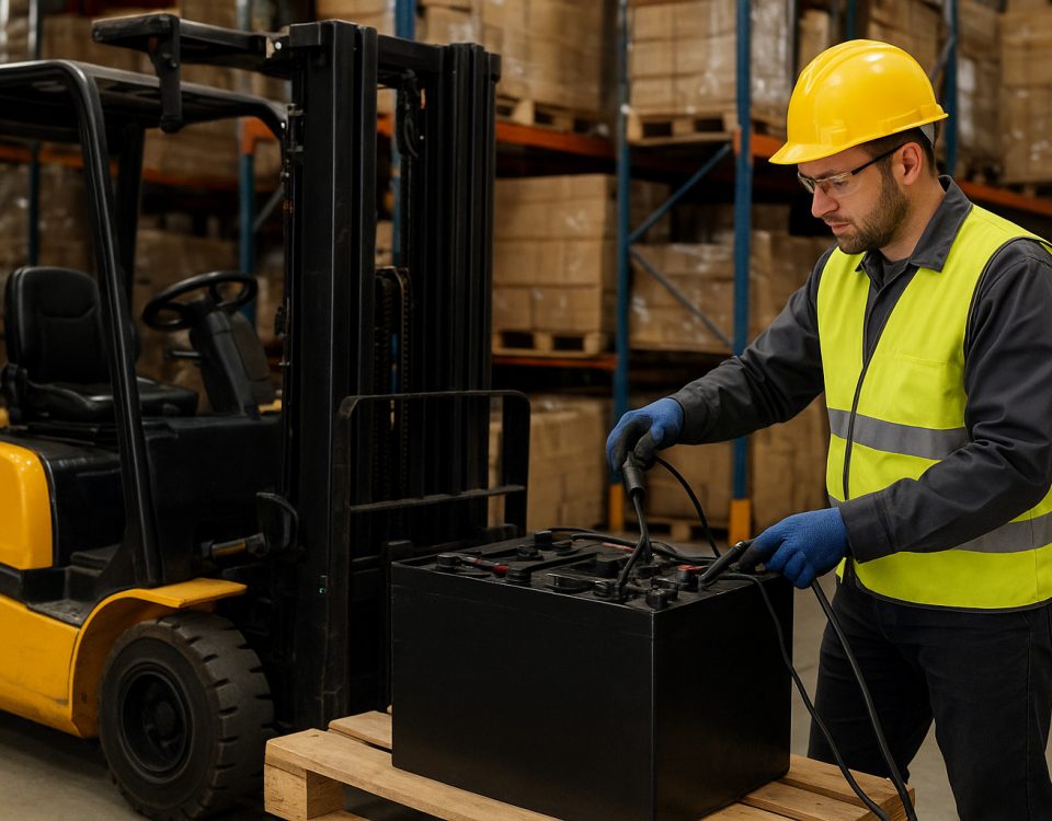 Remplacer une batterie de chariot élévateur